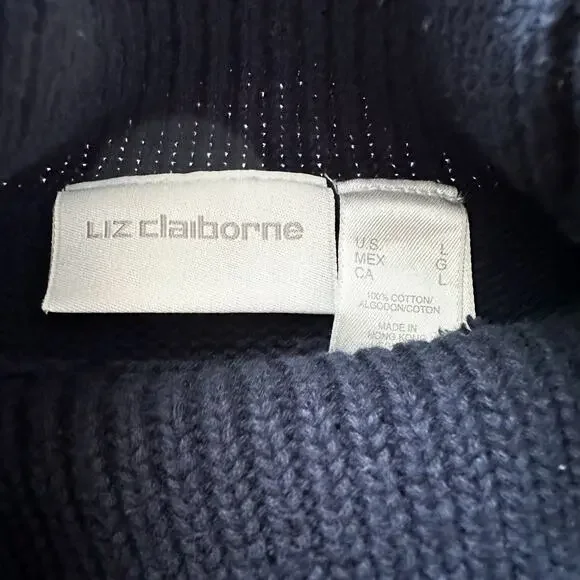 Liz Claiborne American Flag Turtleneck Sweater - Picture 4 of 6